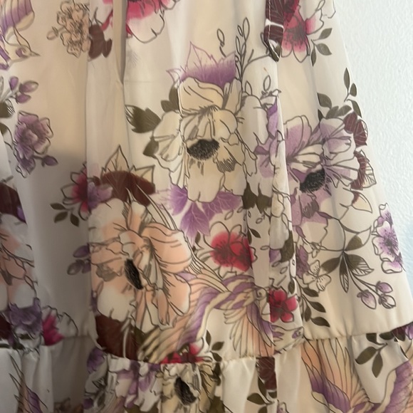 Torrid Plus Size Midi Chiffon Floral Halter Neck Dress - Picture 5 of 5